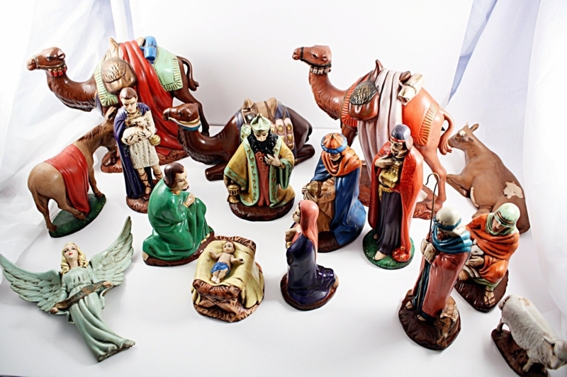 Vintage Hand-Painted Holland Ceramic Nativity Set