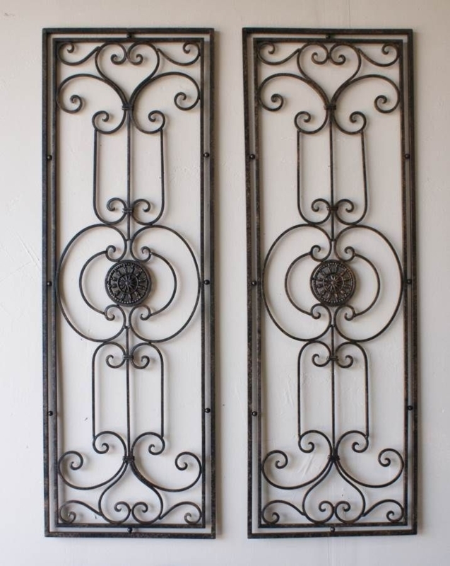 Vintage Wrought Iron Decorative Wall Panels