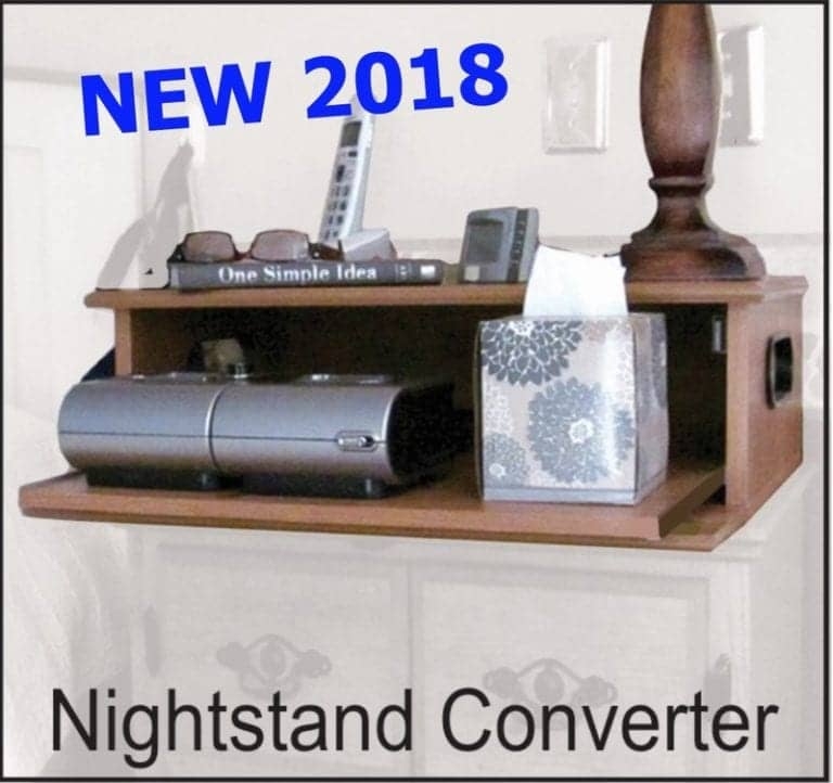 Wall-Mounted Nightstand with CPAP Storage