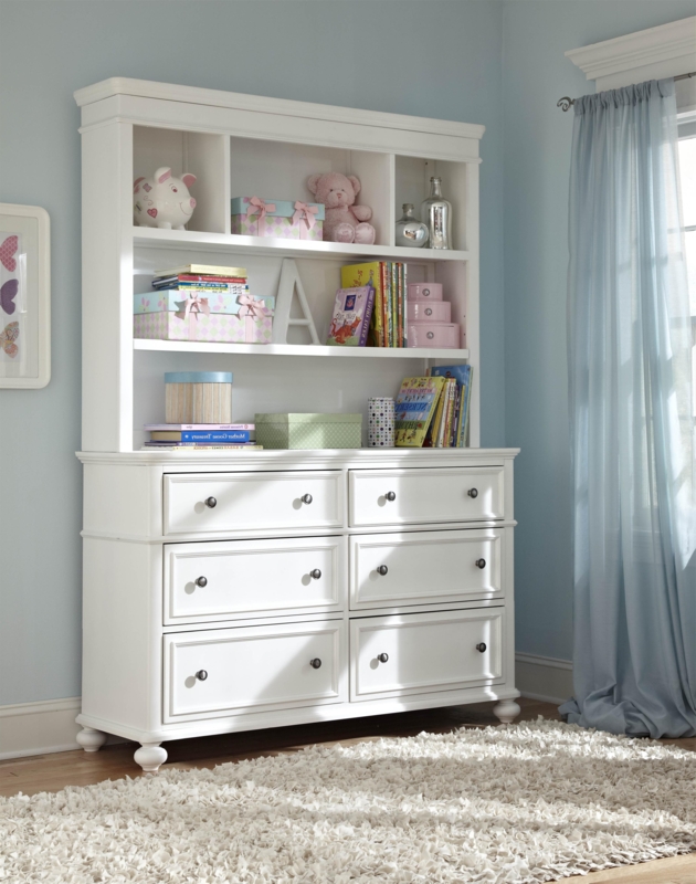 White Dresser and Bookcase Combo for Organized Spaces
