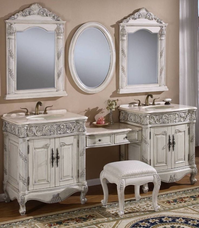 16 Gorgeous Vintage Make-Up Vanity Design Ideas | Bathroom sink vanity ...