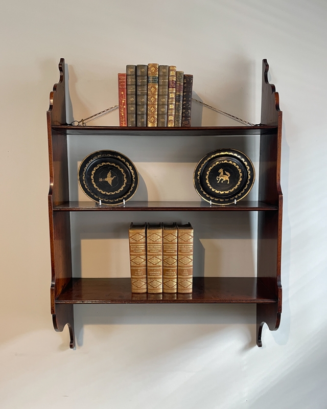 19th Century Mahogany Antique Wall Shelves Decor