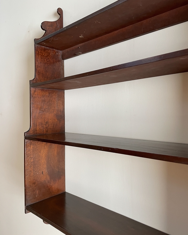 19th Century Mahogany Antique Wall Shelves