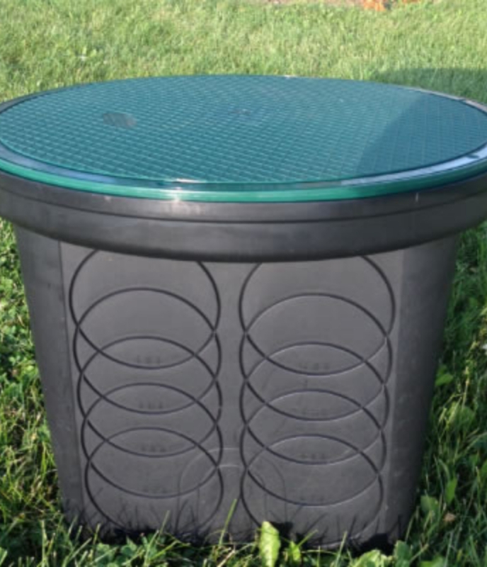 20-Inch Round Septic Distribution Box for Outdoor Use