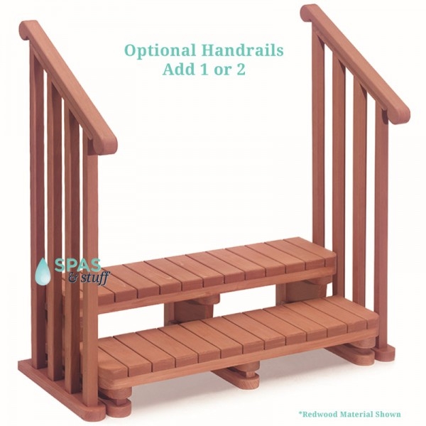 36" Wooden Spa Steps | Hot Tub Steps | Spas & Stuff