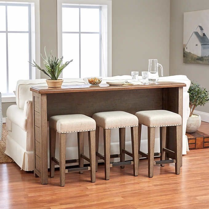 4-piece Counter Height Sofa Bar | Bar table behind couch, Sofa table ...