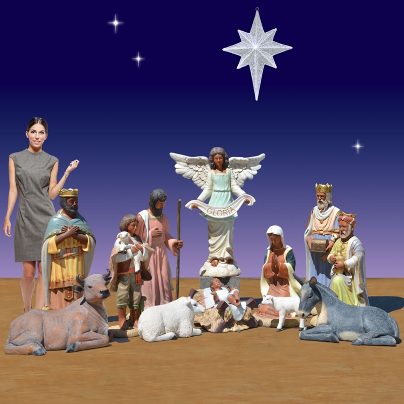40-Inch African American Nativity Scene Figurine Set
