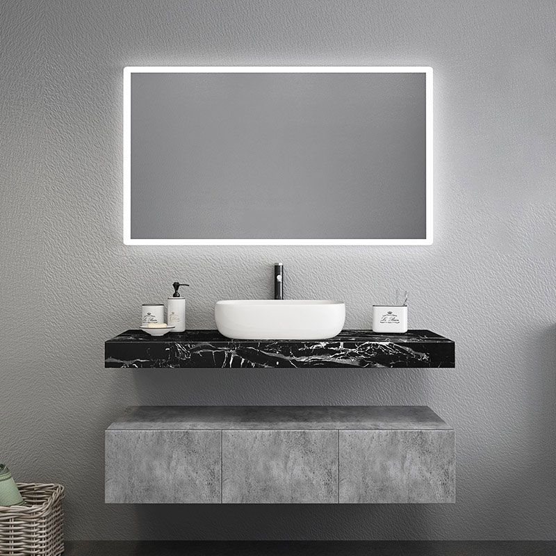 48-Inch Modern Floating Bathroom Vanity with Vessel Sink