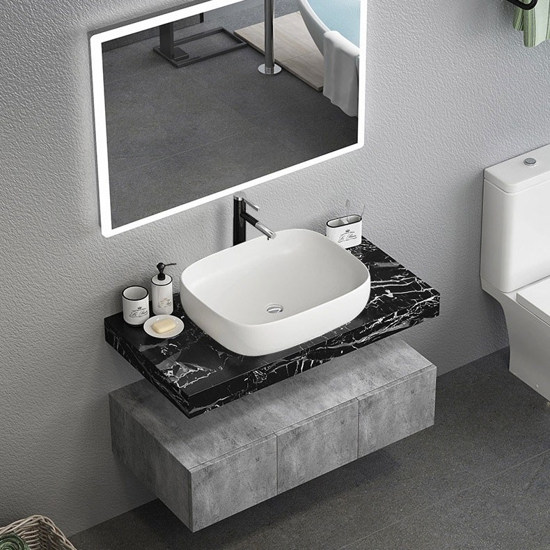 48-Inch Modern Floating Bathroom Vanity with Vessel Sink