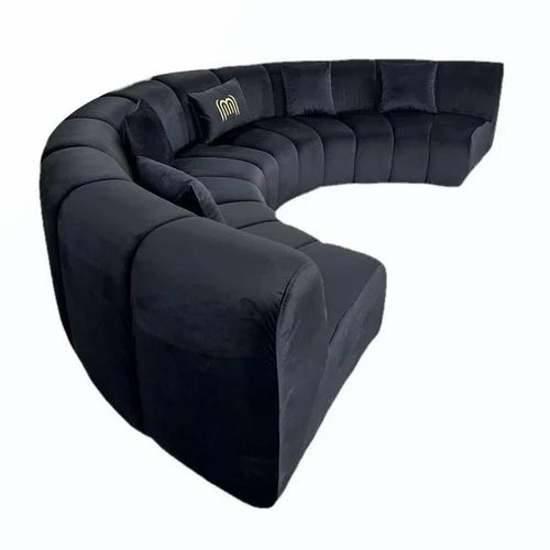 6 Seater Mango Wood Black C Shape Sofa at Rs 26599/piece in Ulhasnagar ...