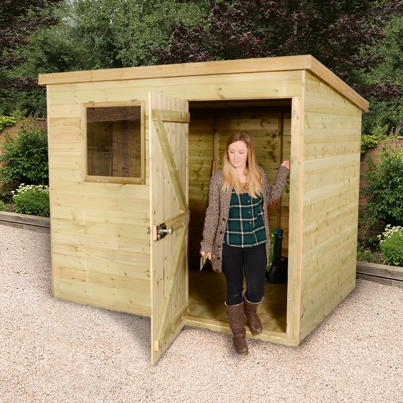 6' x 8' Shed Republic Ultimate Heavy Duty Pent Shed - Single Door on ...