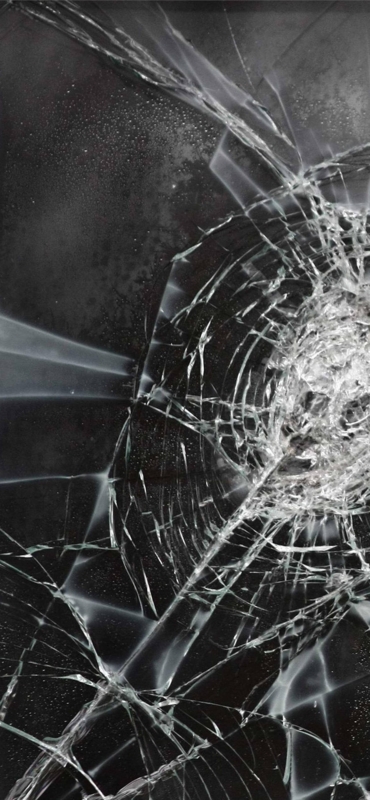 Abstract Shattered Glass Mirror Wallpaper Design