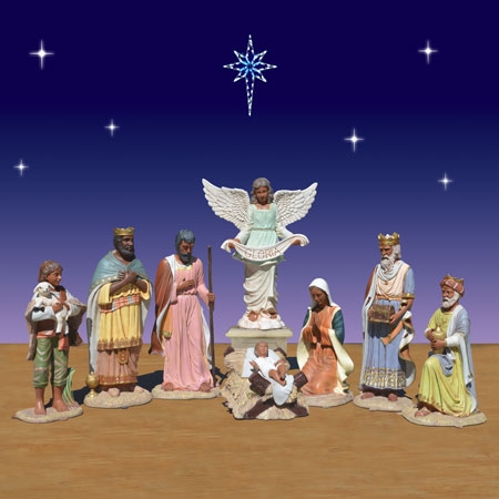 African American 8-Piece Nativity Set Decoration
