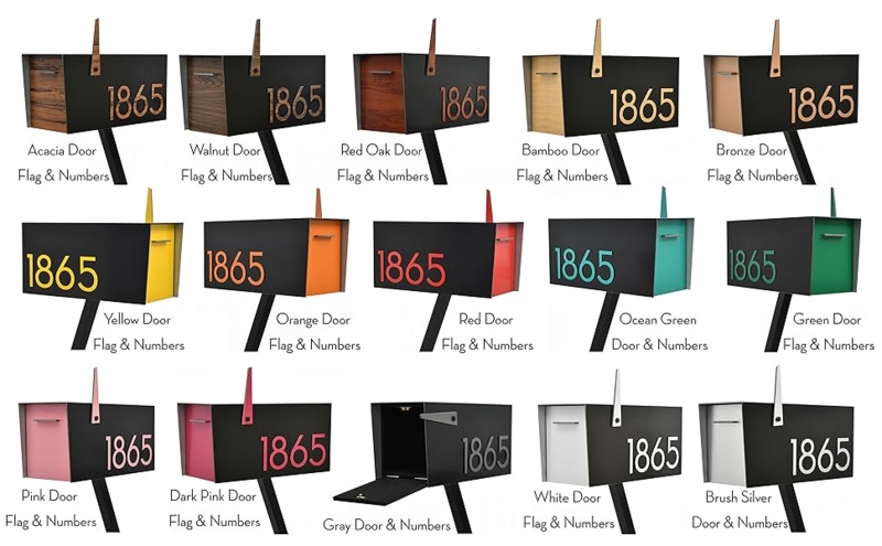 Amazon.com: Contemporary Post Mounted Mailbox with 12V LED Light ...