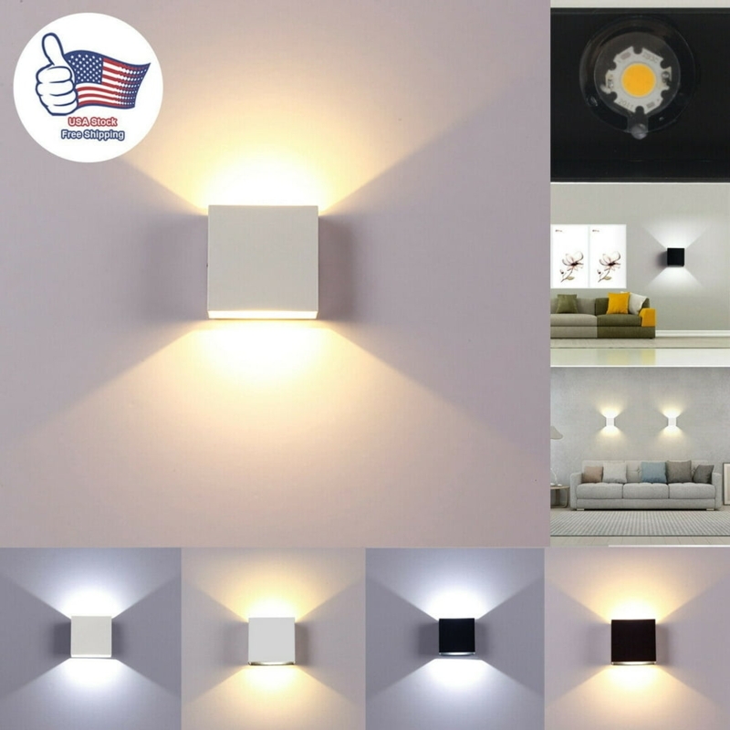 Amerteer Dimmable Wall Sconces Modern LED Wall Lamp 12W Indoor Wall ...