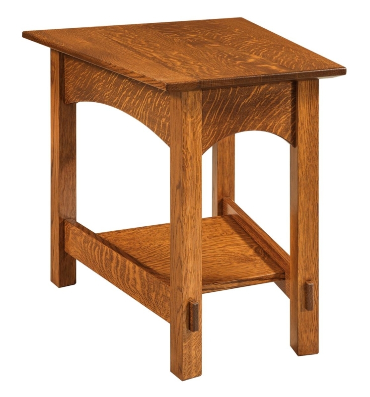 Amish McCOY Classic Wedge Shaped Oak End Table