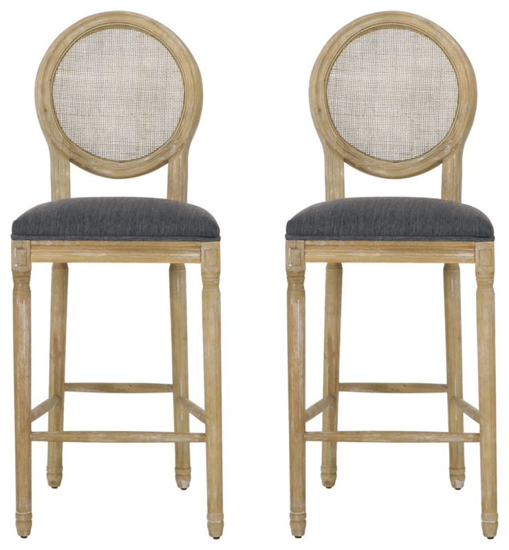 Anna French Country Wooden Barstools, Set of 2 - French Country - Bar ...
