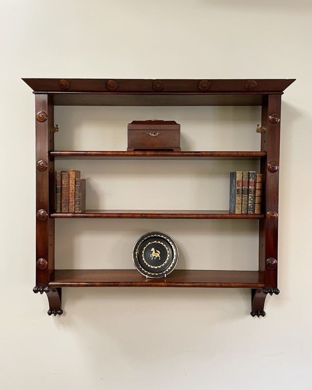 Antique 19th Century Mahogany Wall Shelves Design