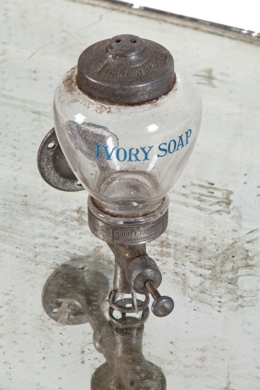 Antique American Art Deco Wall-Mount Ivory Soap Dispenser