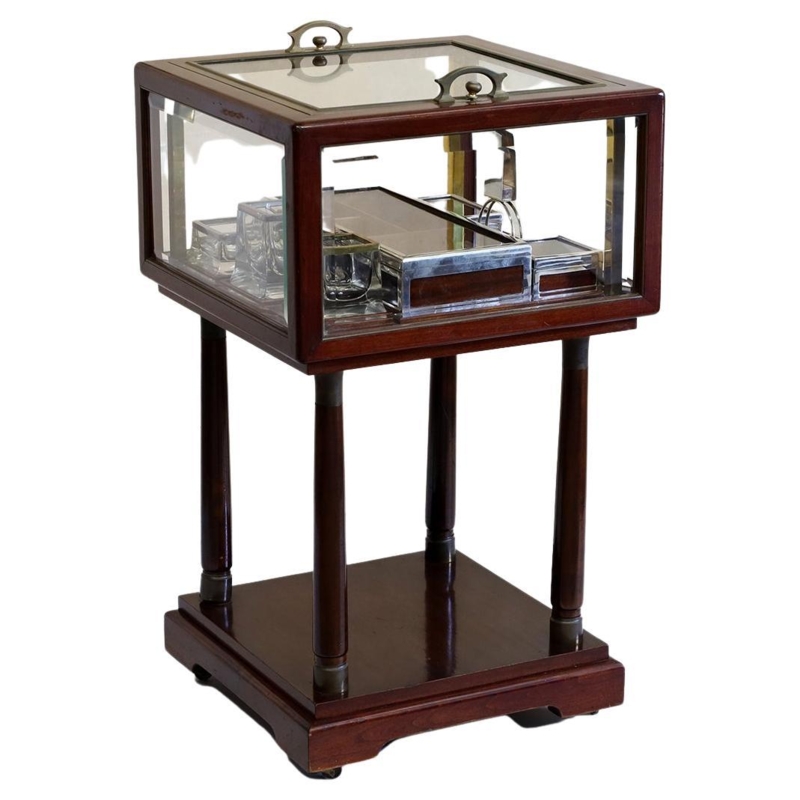 Antique Metamorphic Glass Display Cigar Table