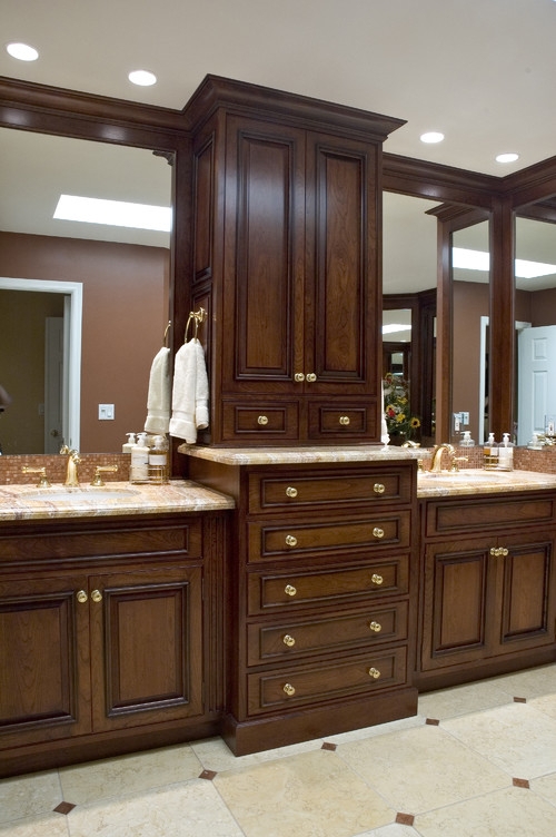 Bathroom Double Vanity With Linen Tower at Brenda Edmonds blog