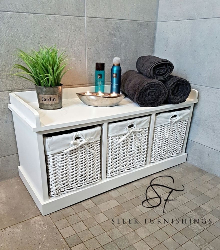 Bathroom Storage Bench With Cushion
