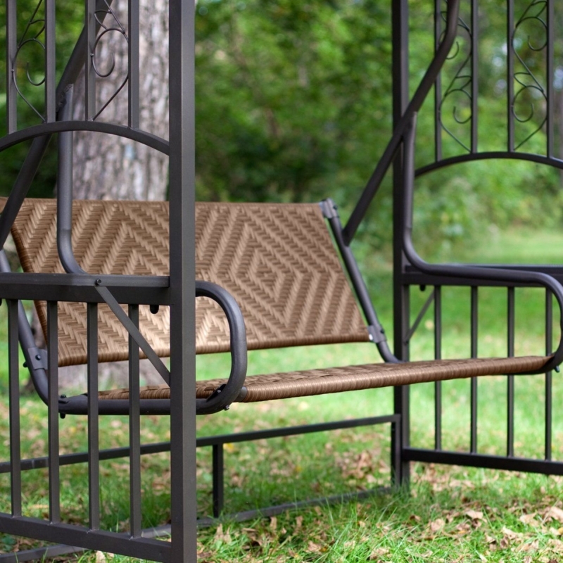 Bellora 2 Person Gazebo Swing - Natural - Porch Swings at Porch Swings ...