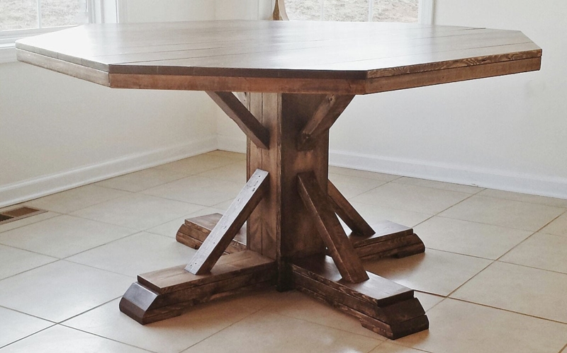 Benchmark Pedestal Base Octagon Table | Ana White