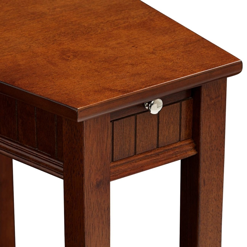 Bentley-II 16" Wide Cherry Wood Wedge Accent Table - #45P34 | Lamps Plus