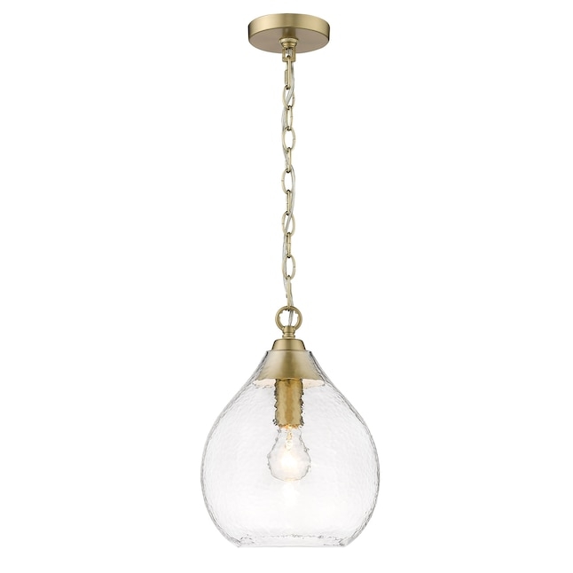 Brushed Champagne Bronze Clear Glass Pendant Light