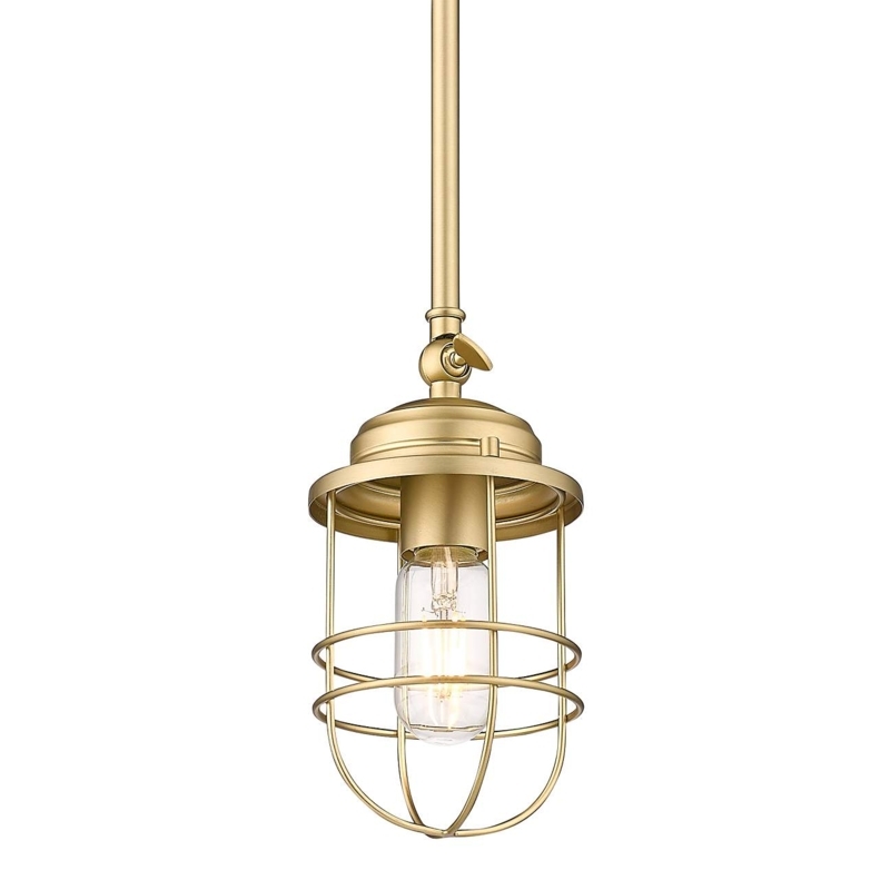 Brushed Champagne Bronze Mini Pendant Light