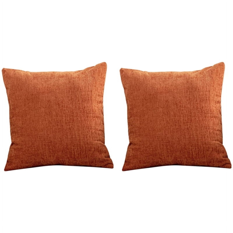 Burnt Orange 18x18 Inch Pillow Covers Set of 2