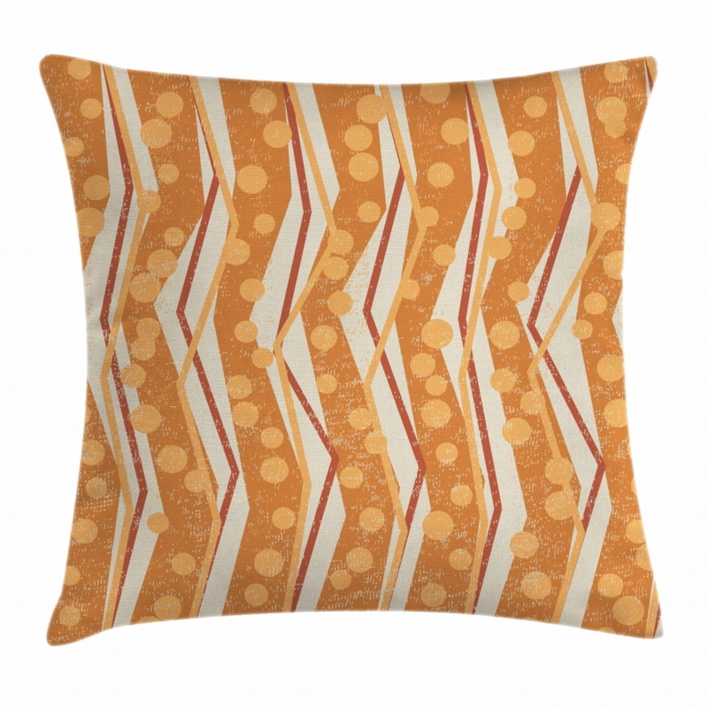 Burnt Orange Chevron Zigzag Throw Pillow Cover