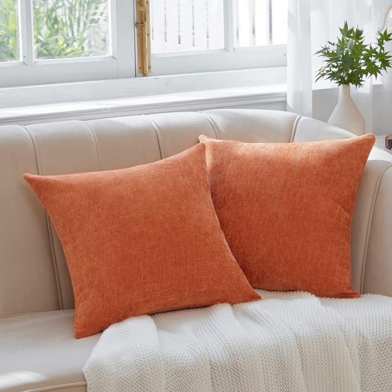 Burnt Orange Fall Pillow Covers for Cozy Decor