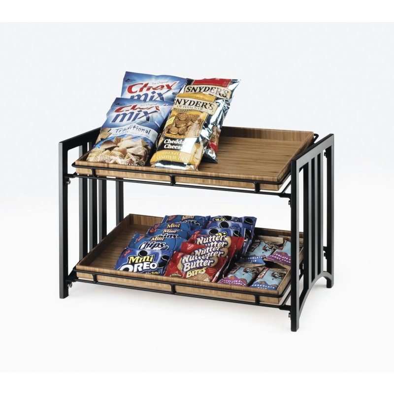 Cal-Mil Mission Style Collection 2-Tier Black Metal Food Display Stand ...