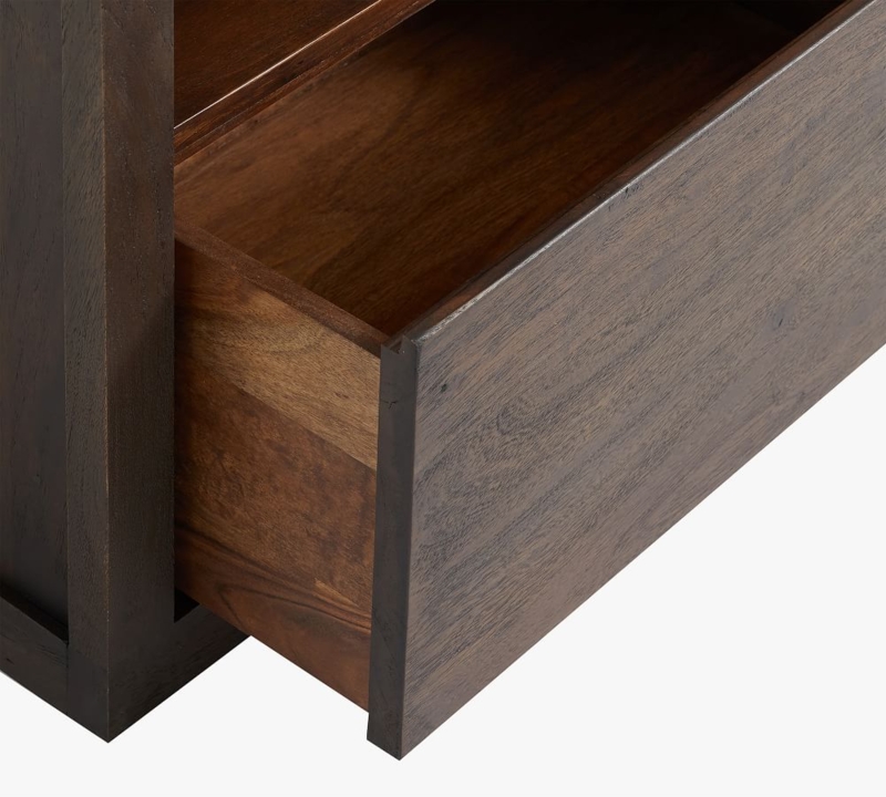 Cayman Solid Wood Nightstand Drawer Detail