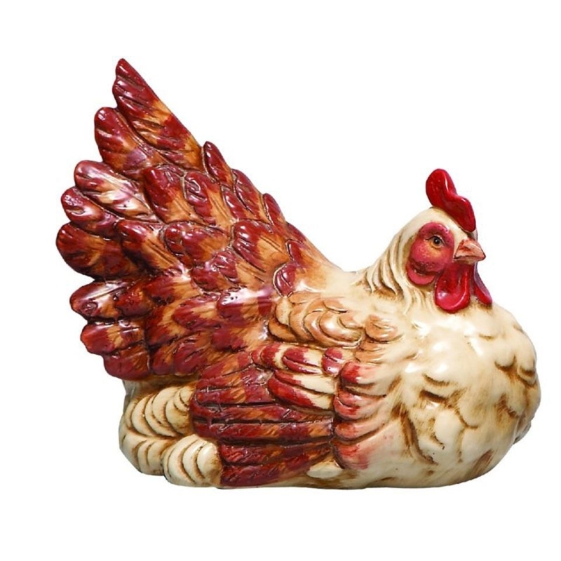 Ceramic Rooster Statue for Rustic Home Decor