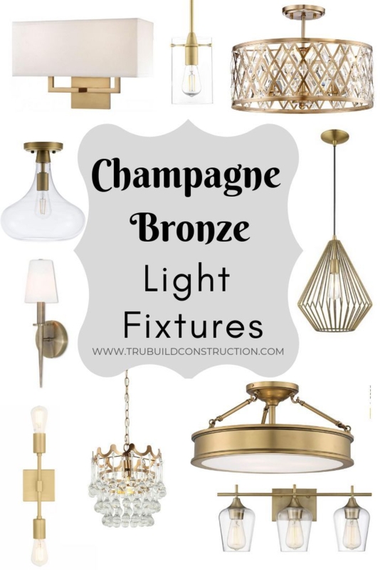 Champagne Bronze Bathroom Trends - Champagne bronze fixtures, deep navy ...