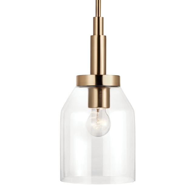 Champagne Bronze Modern Clear Glass Pendant Light