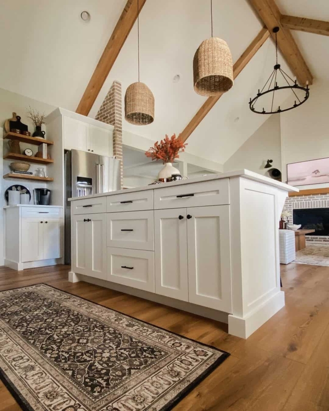 Chandeliers and Pendant Lights for Sloped Wood Beam Ceilings