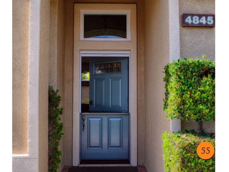 Charming Blue Screened Dutch Front Door Design