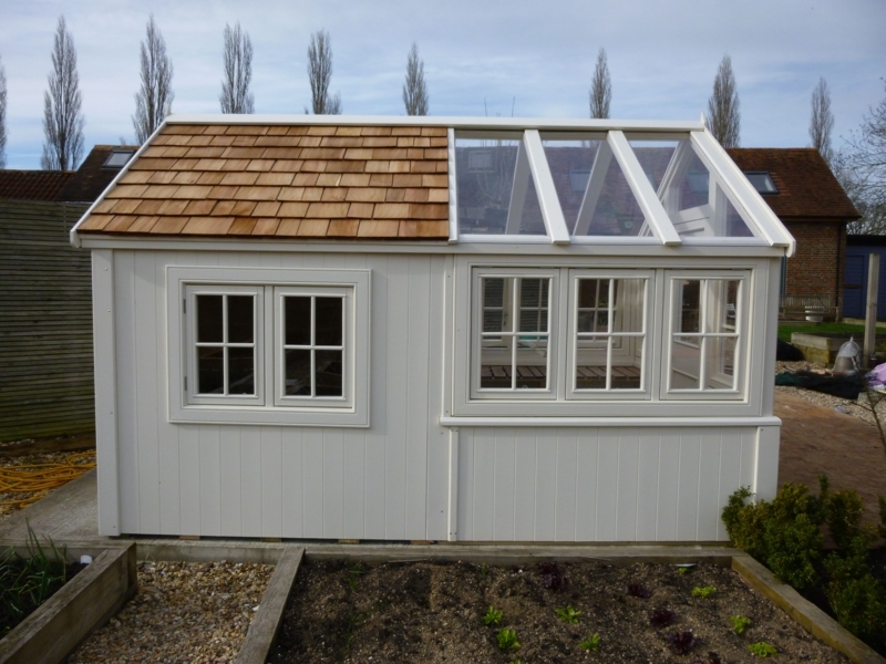 Charming Combined Shed and Greenhouse Design