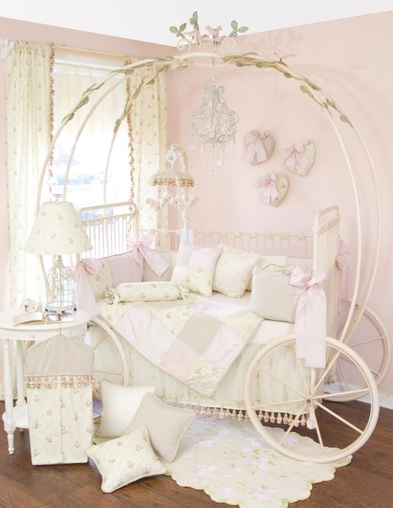 Charming Princess Carriage Bed for Girls' Bedroom