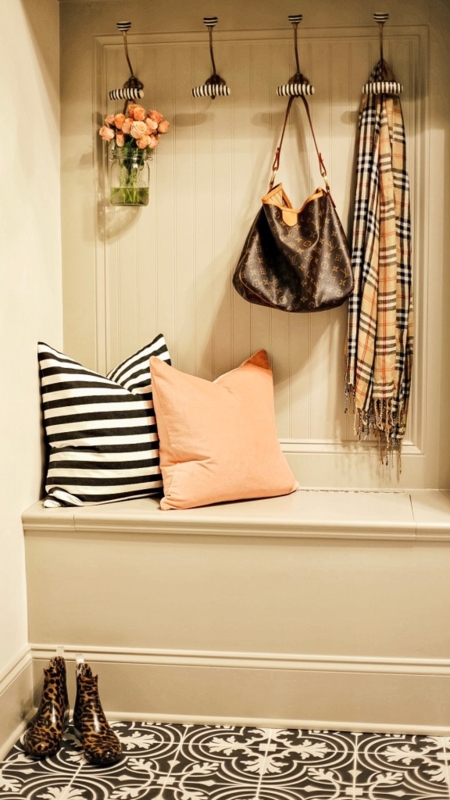 Chic Cozy Mudroom with Functional Storage
