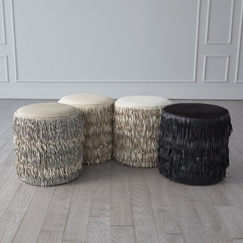 Chic Fringe Ottomans for Modern Living Spaces