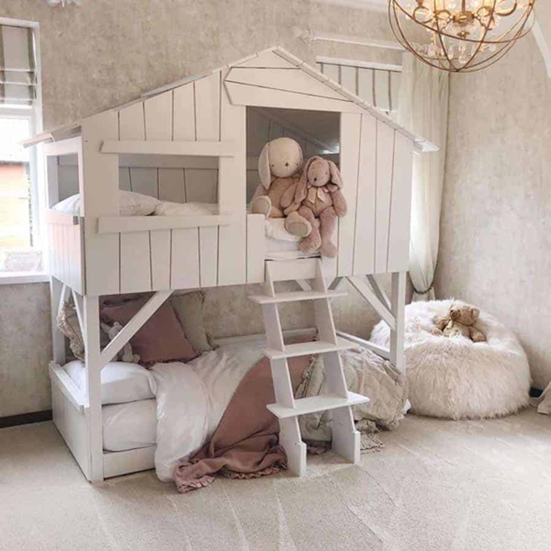 Children's Bunk Bed Treehouse with Cozy Design
