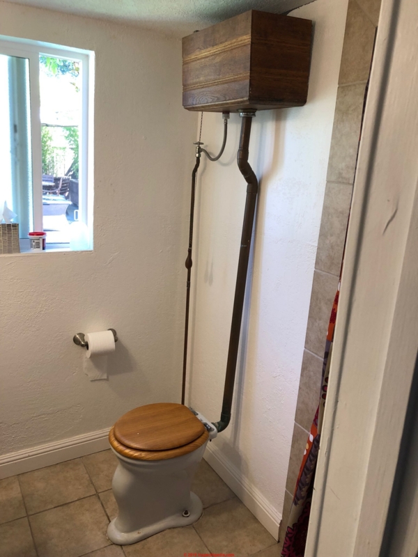 Classic Antique High Tank Wooden Toilet