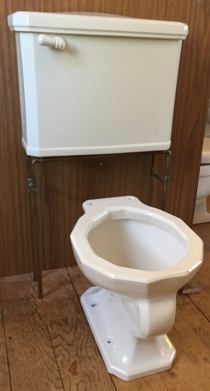 Classic Antique Vintage High-Tank Toilet Design
