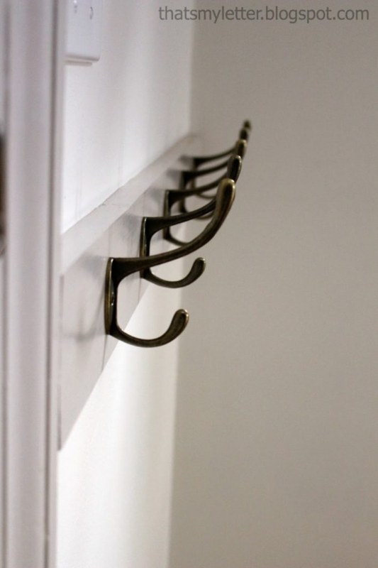 Classic Brass Mudroom Wall Hooks Installation