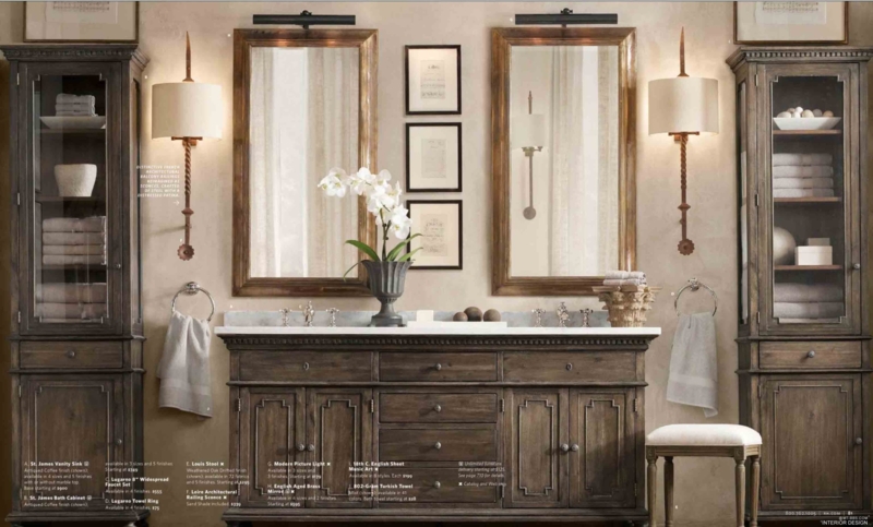 Classic Double Vanity with Linen Tower Storage